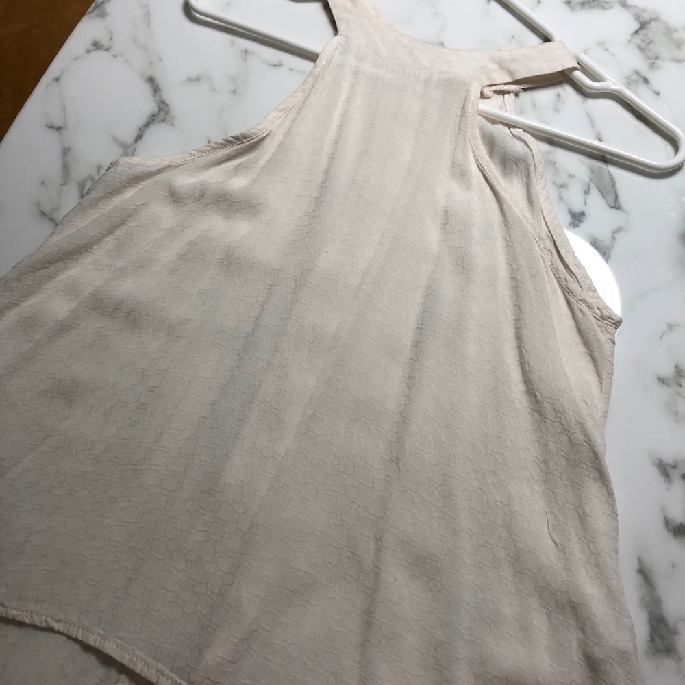 Off-white tunic top with button detail